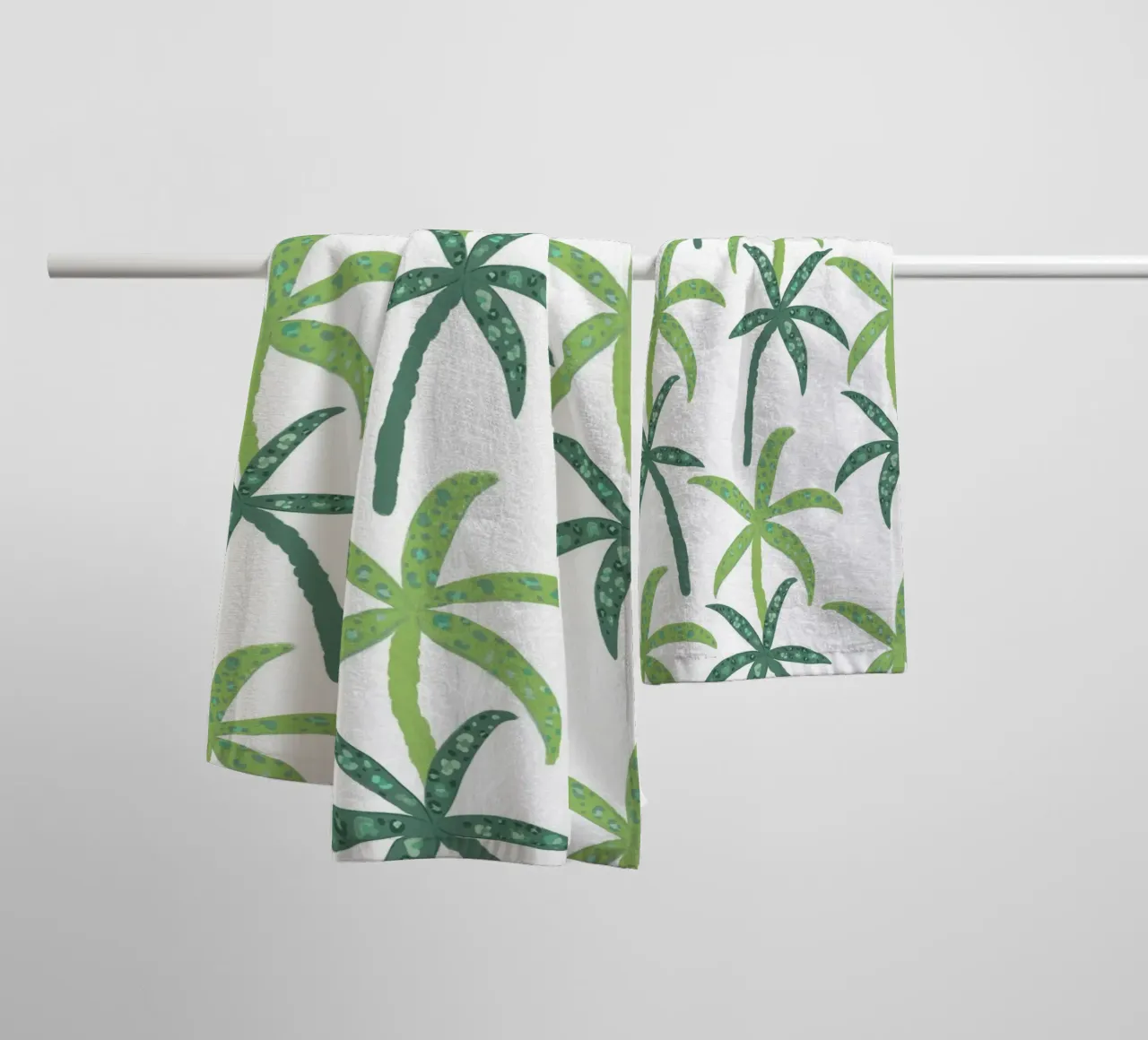 Rain forest with leopard pattern towel by gulsengunel
