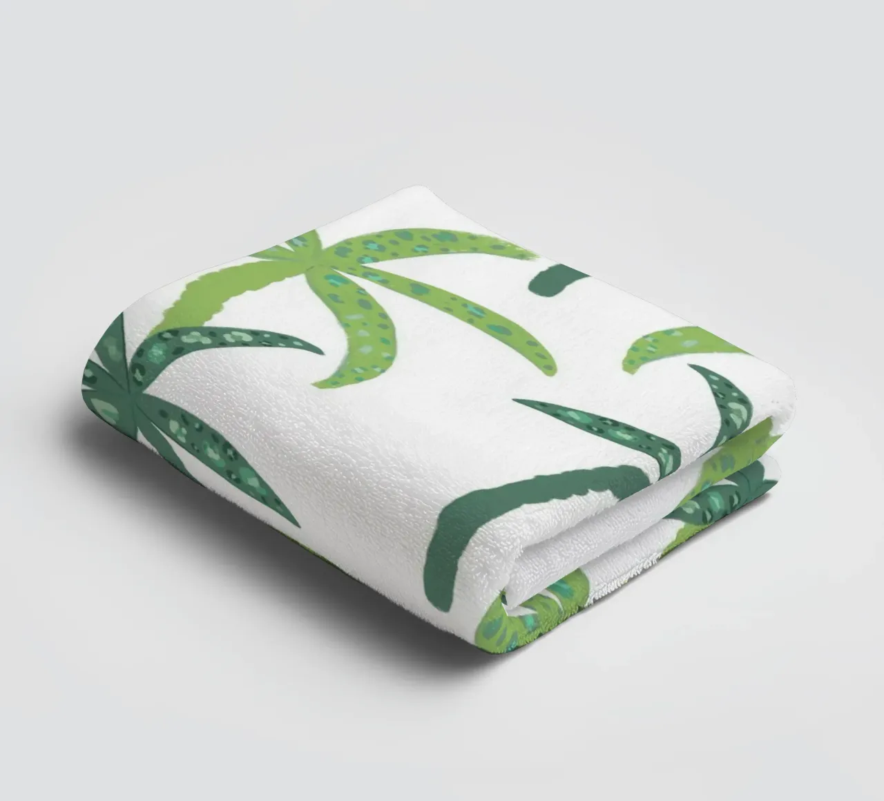 Rain forest with leopard pattern towel by gulsengunel