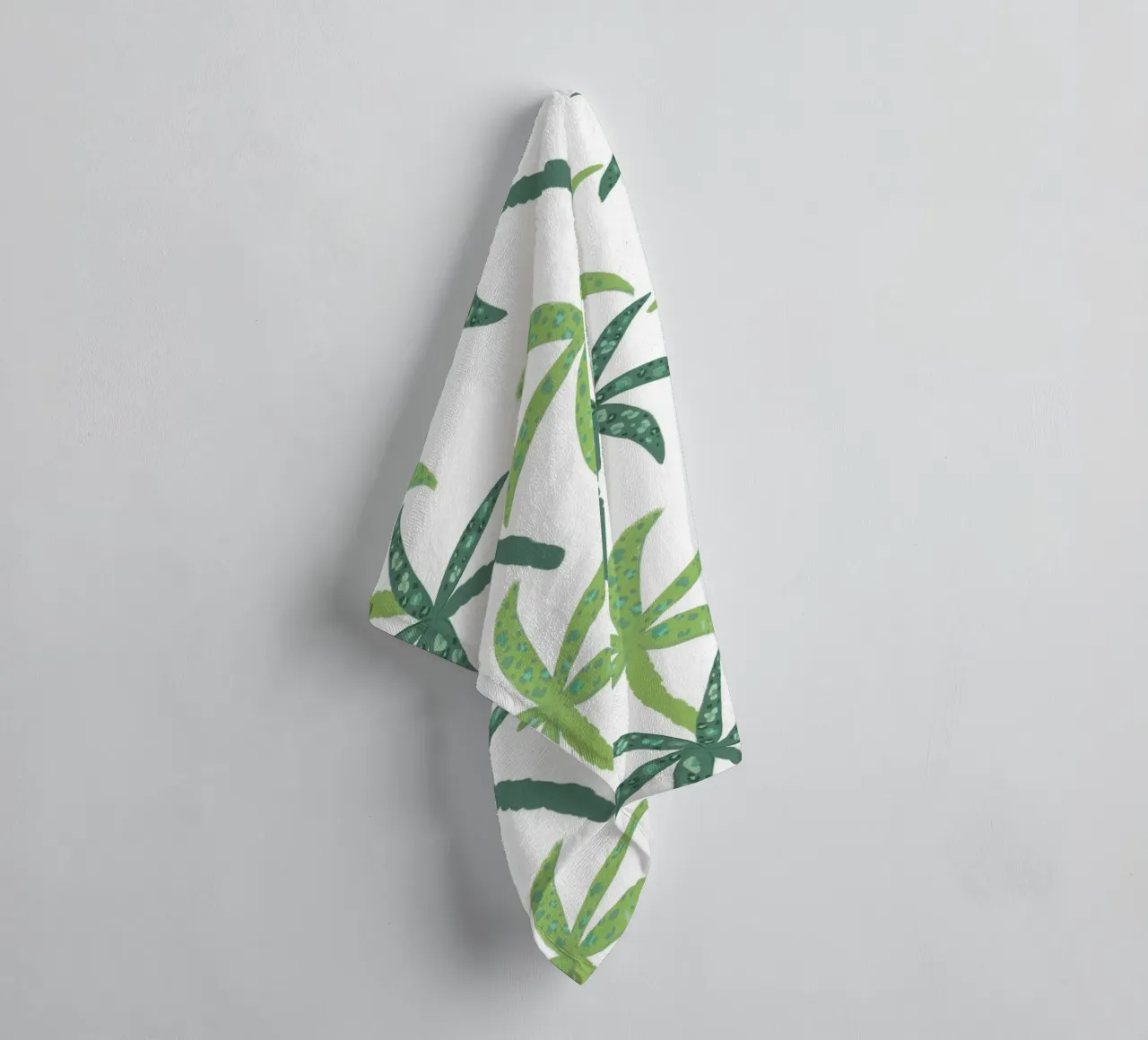 Rain forest with leopard pattern towel by gulsengunel