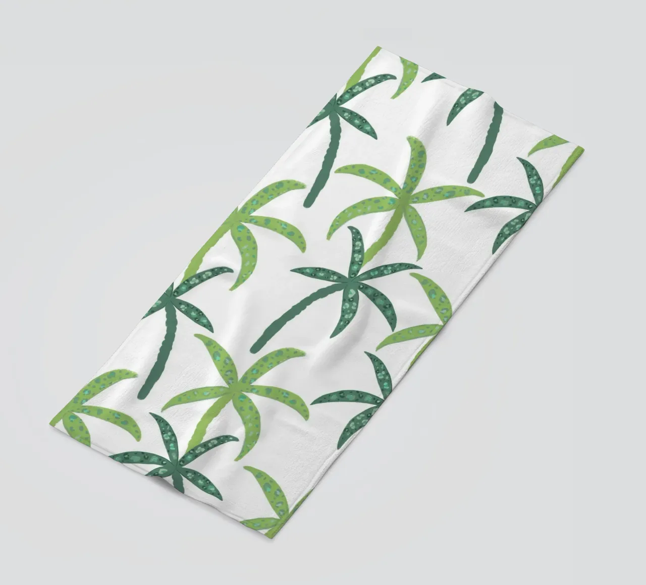 Foresta pluviale con motivo leopardato telo mare da gulsengunel