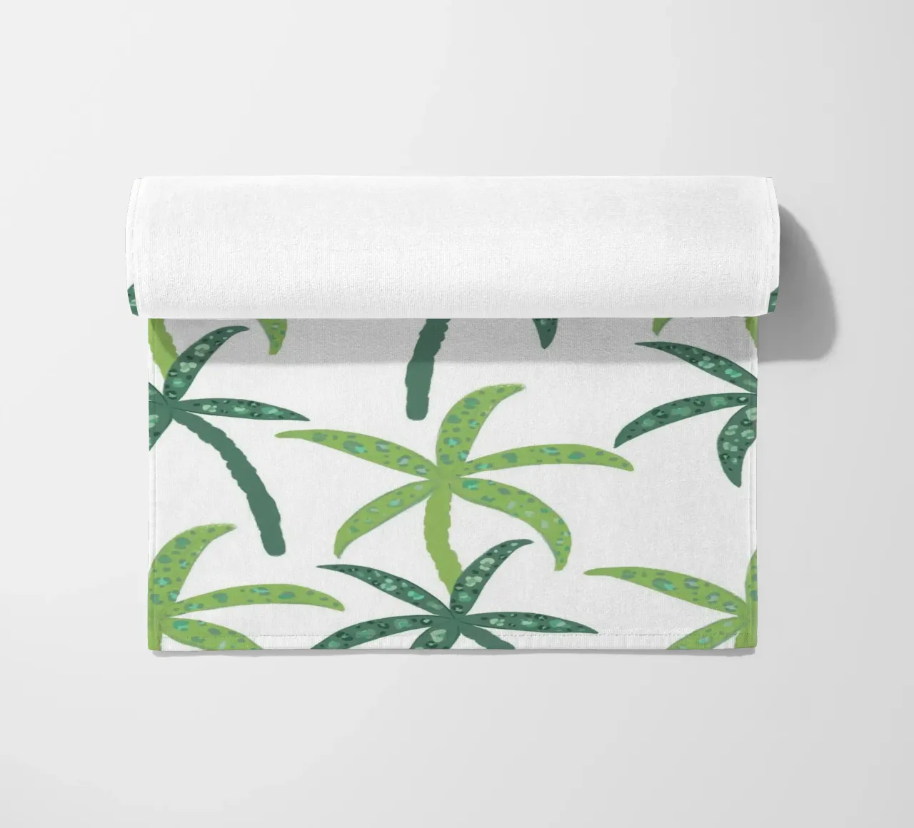 Rain forest with leopard pattern beach towel by gulsengunel