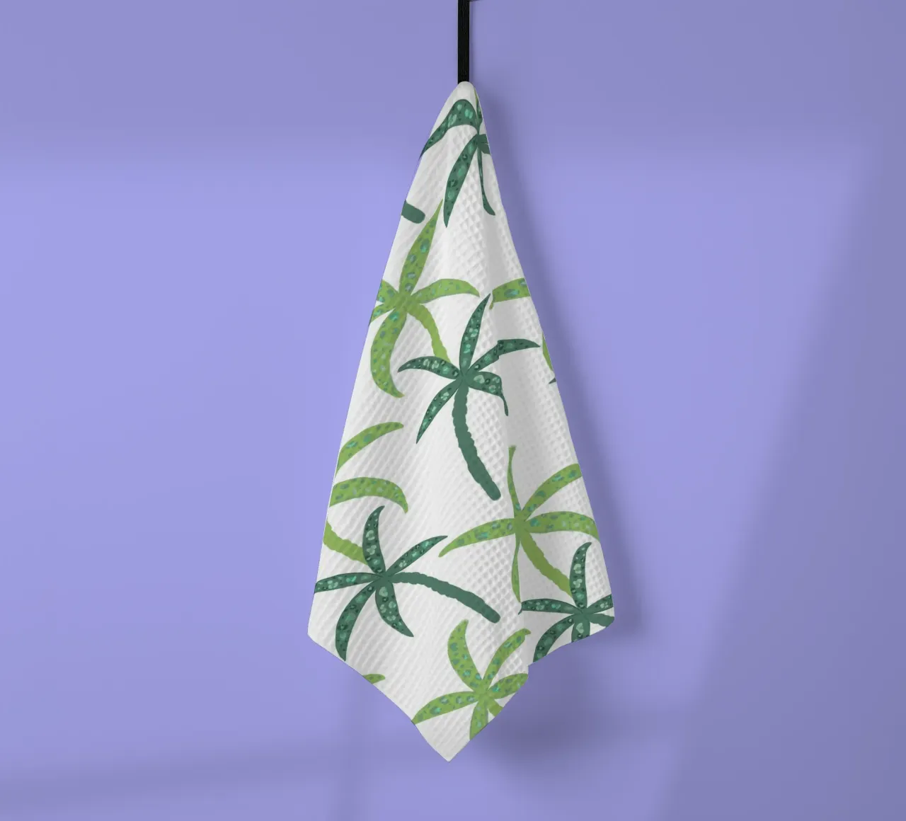 Selva tropical con estampado de leopardo paño de cocina de gulsengunel