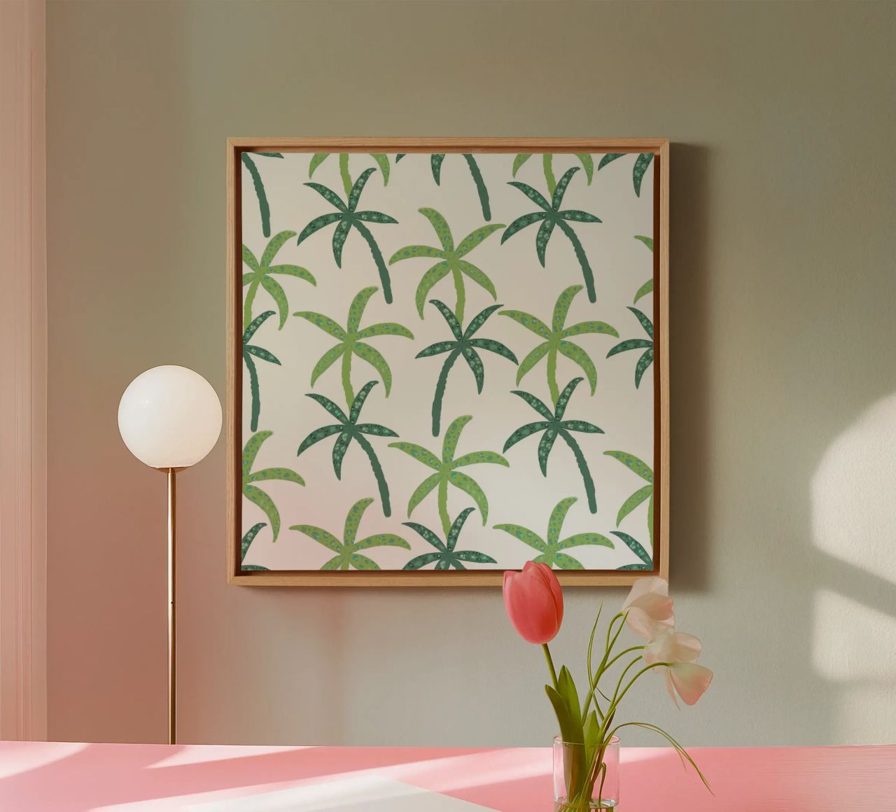 Rain forest with leopard pattern canvas by gulsengunel