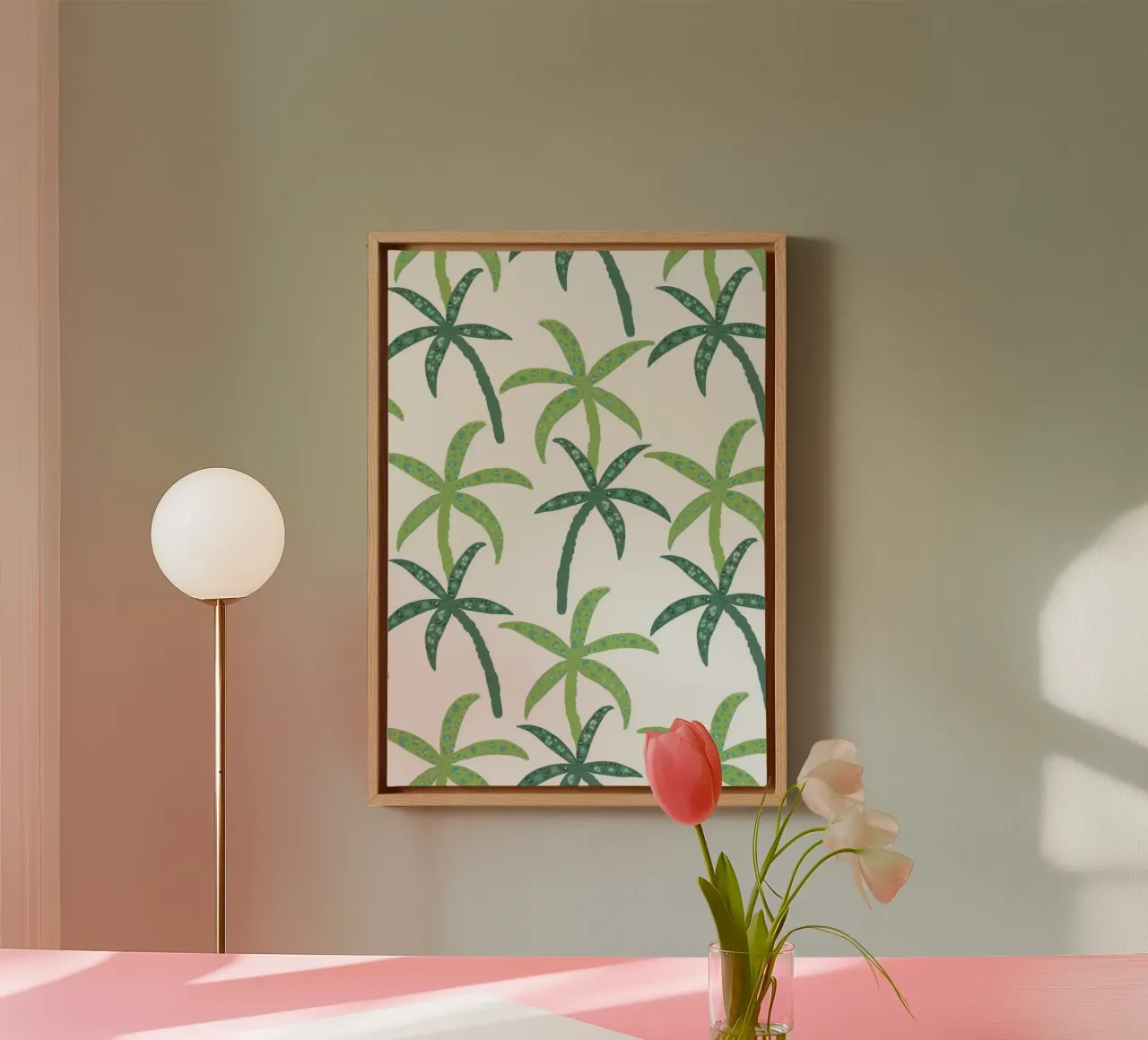 Rain forest with leopard pattern canvas by gulsengunel