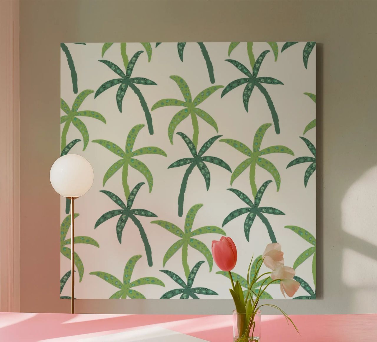 Rain forest with leopard pattern canvas by gulsengunel