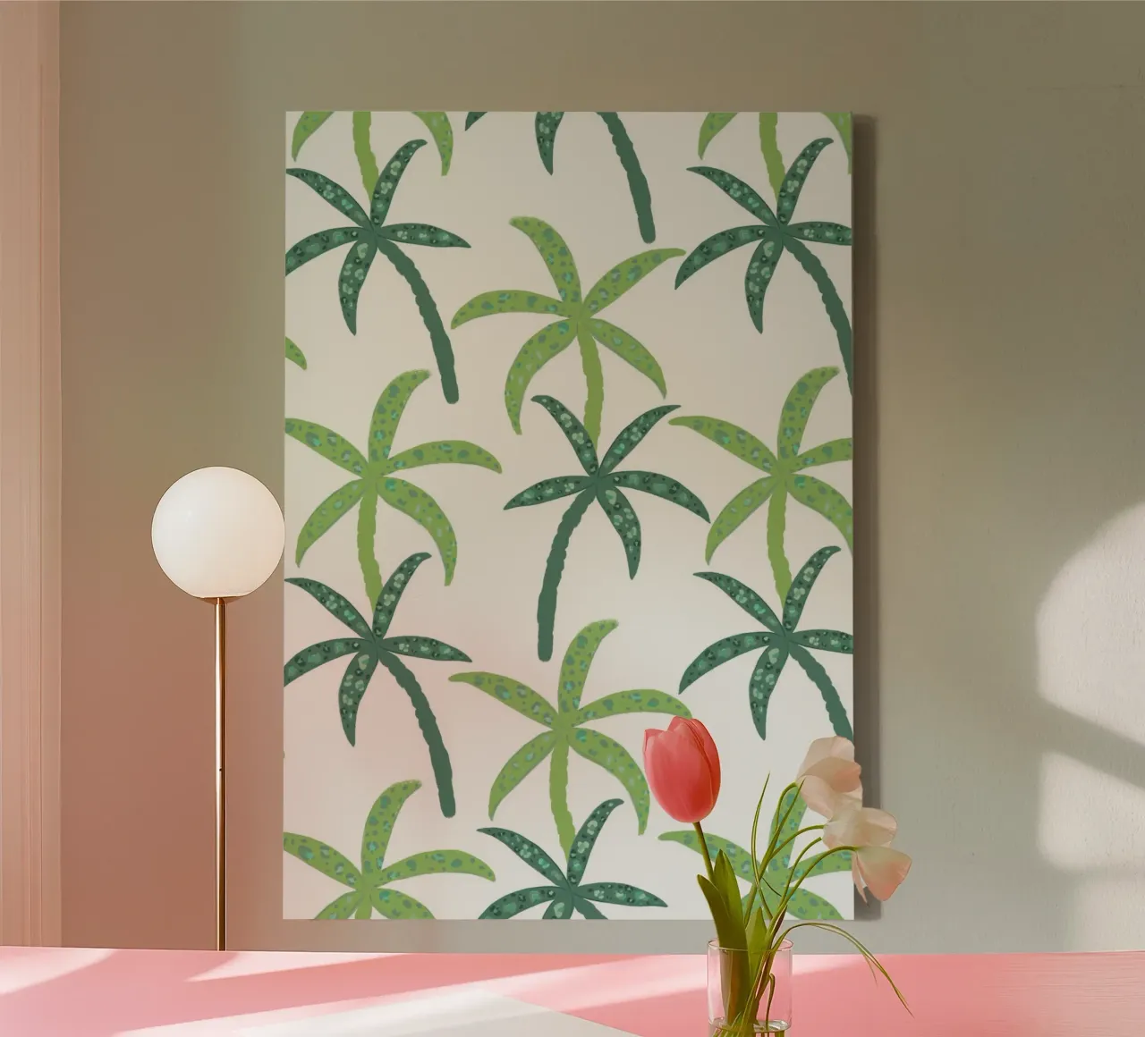 Rain forest with leopard pattern canvas by gulsengunel