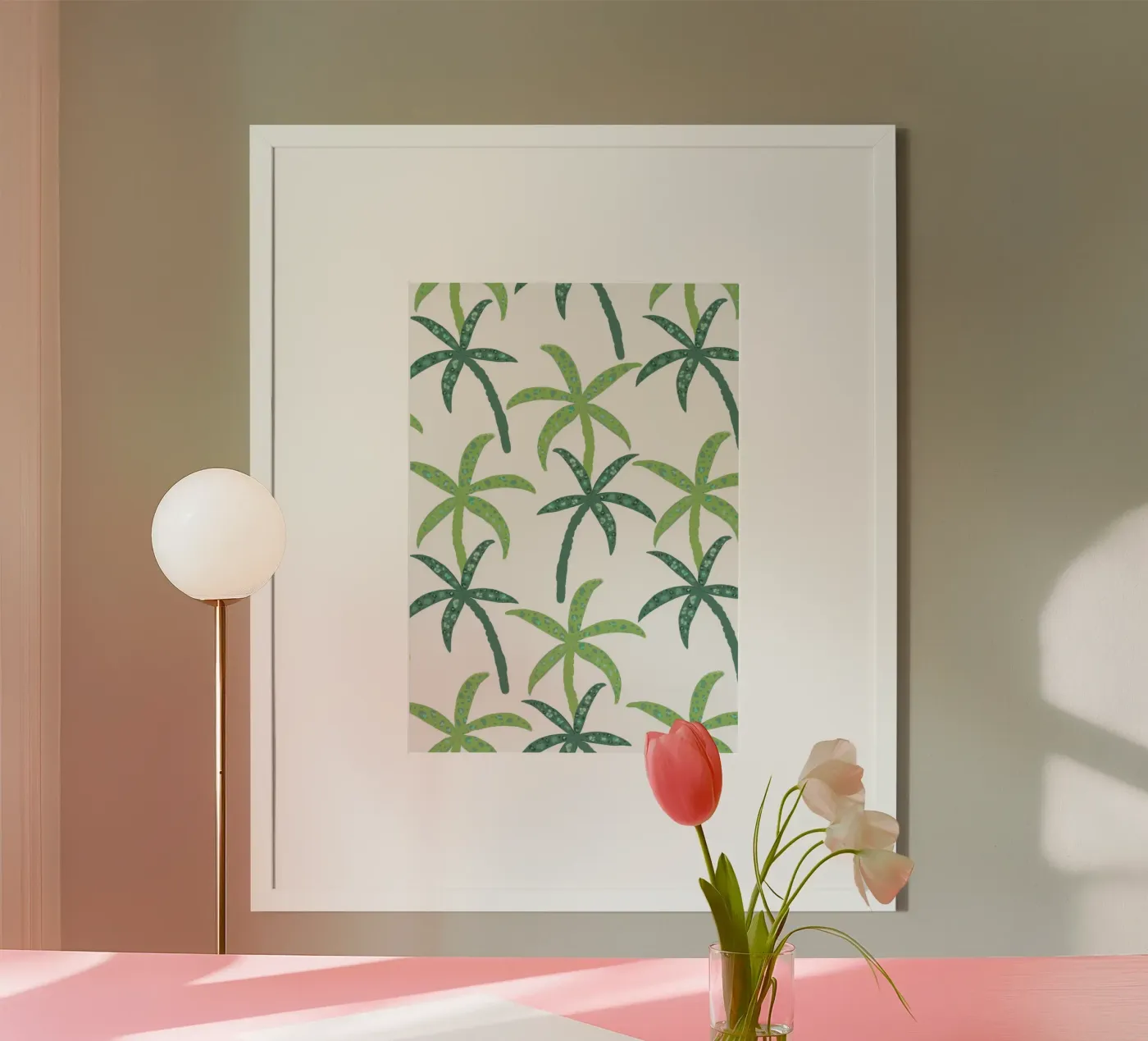 Rain forest with leopard pattern Poster von gulsengunel