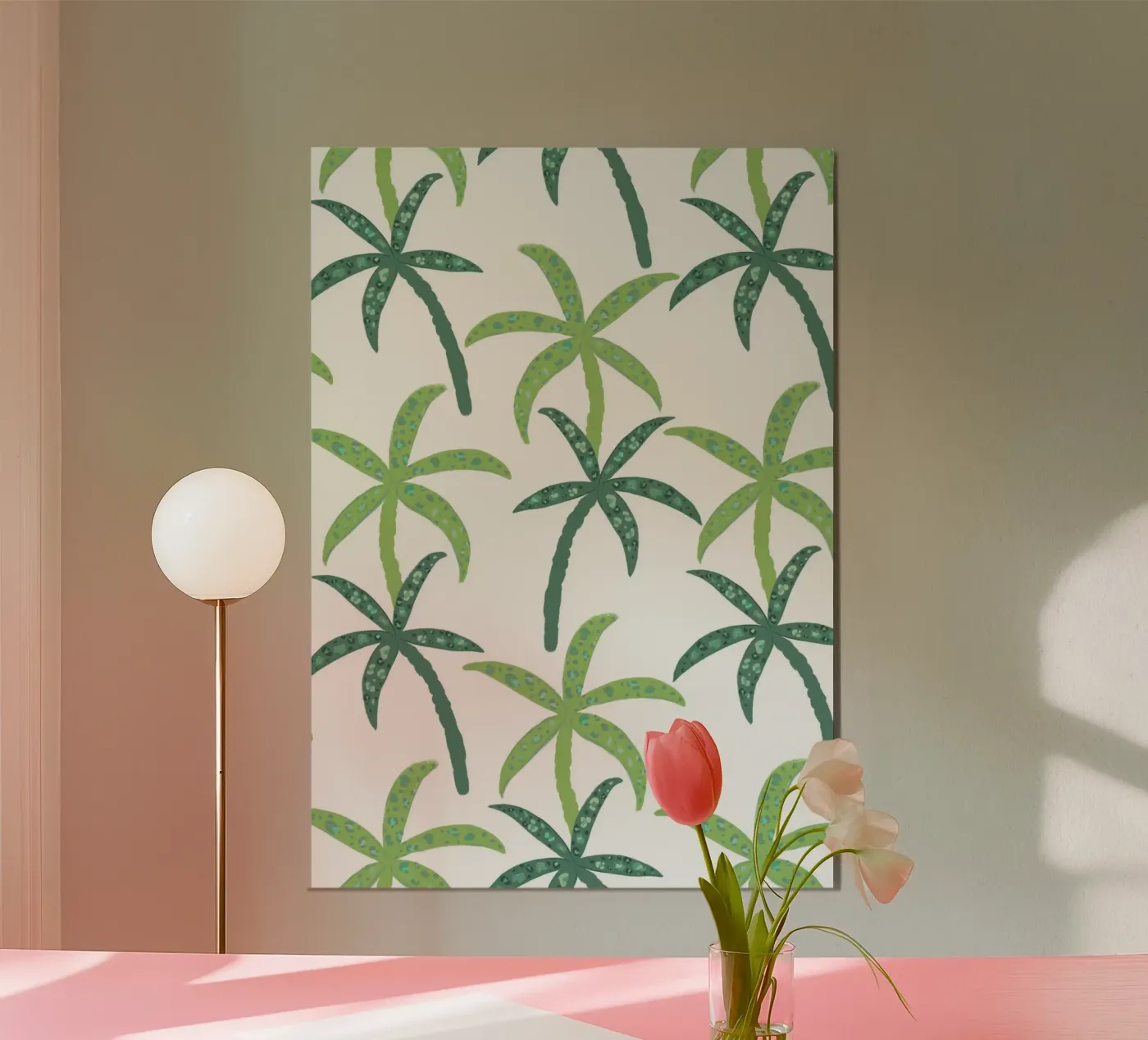 Rain forest with leopard pattern poster by gulsengunel