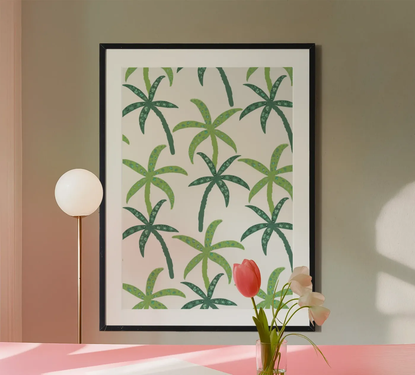 Rain forest with leopard pattern poster by gulsengunel