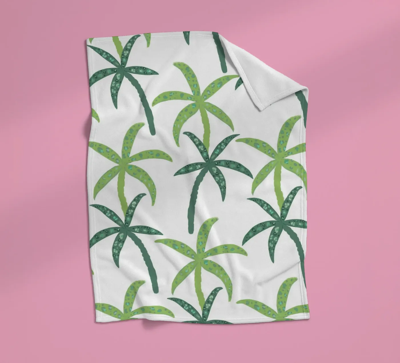 Rain forest with leopard pattern plaid polaire de gulsengunel