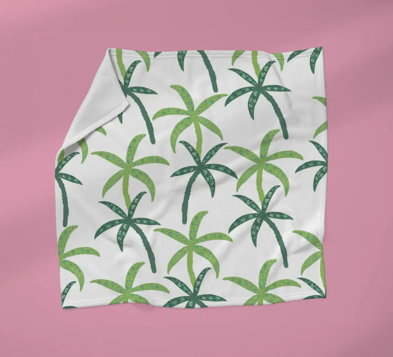 Rain forest with leopard pattern fleece blanket by gulsengunel