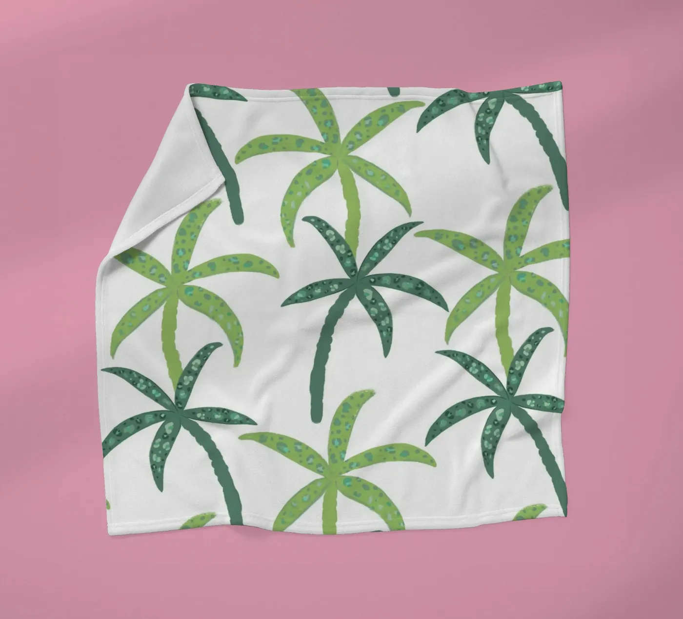 Rain forest with leopard pattern plaid polaire de gulsengunel