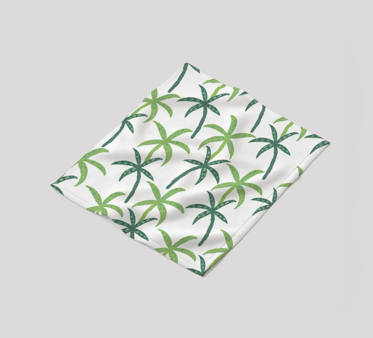 Rain forest with leopard pattern fleece blanket by gulsengunel
