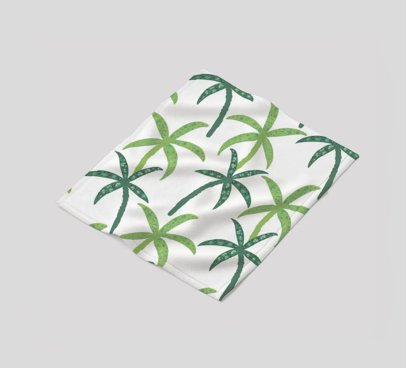 Rain forest with leopard pattern plaid polaire de gulsengunel