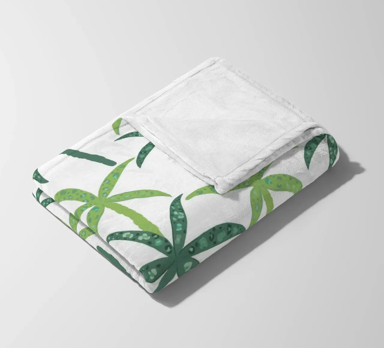 Foresta pluviale con motivo leopardato coperta in pile da gulsengunel