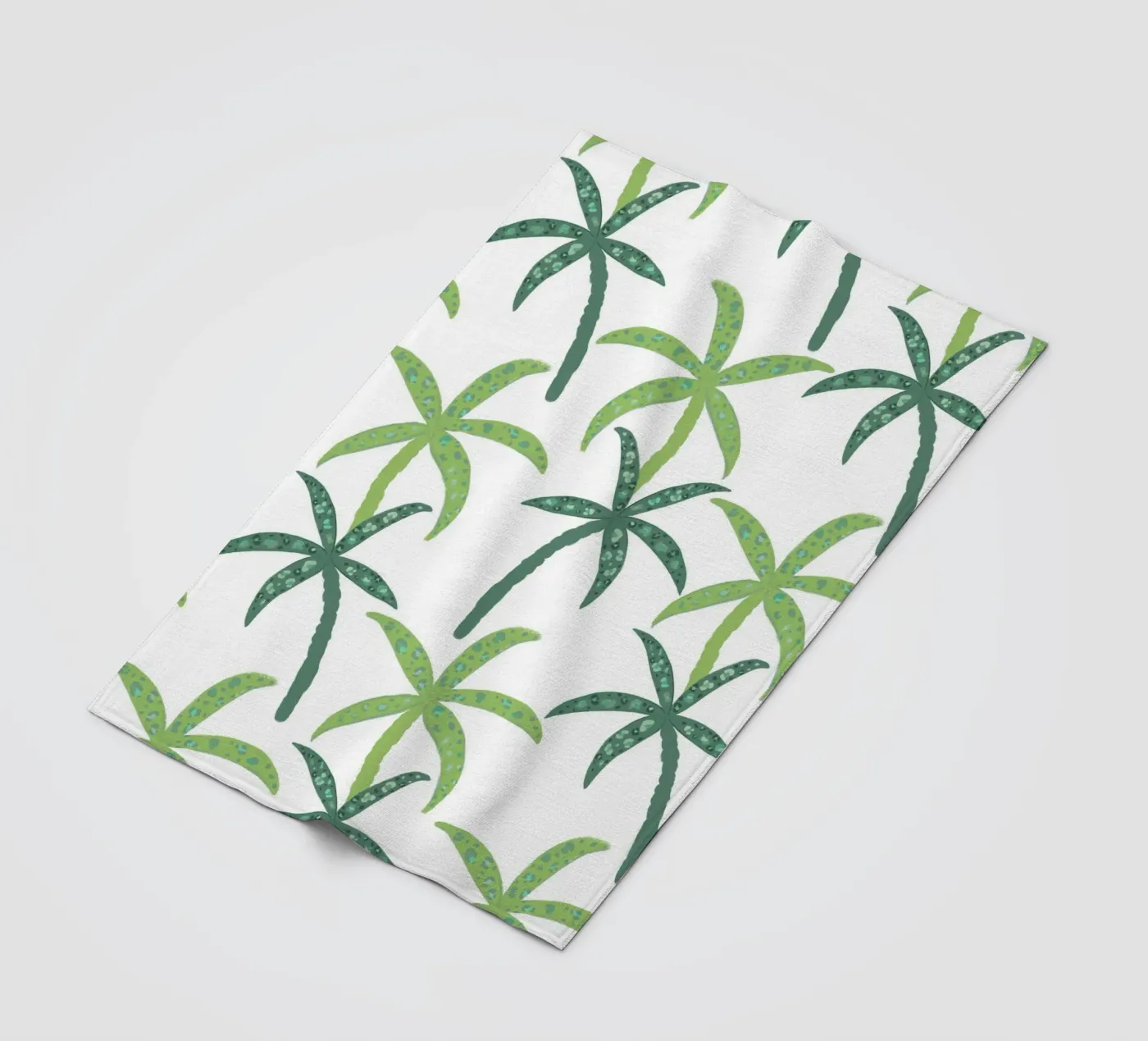 Rain forest with leopard pattern plaid polaire de gulsengunel