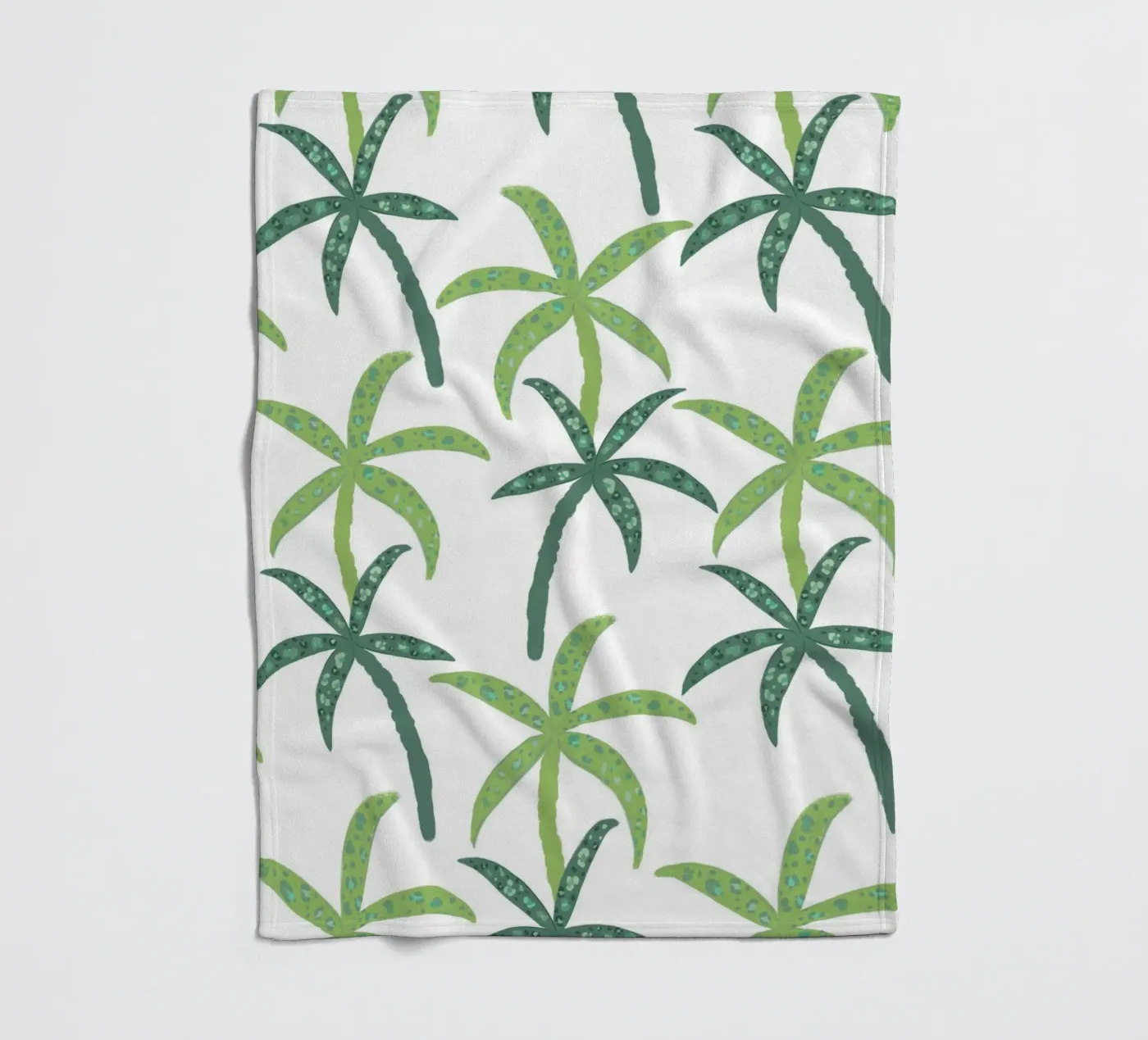 Rain forest with leopard pattern plaid polaire de gulsengunel