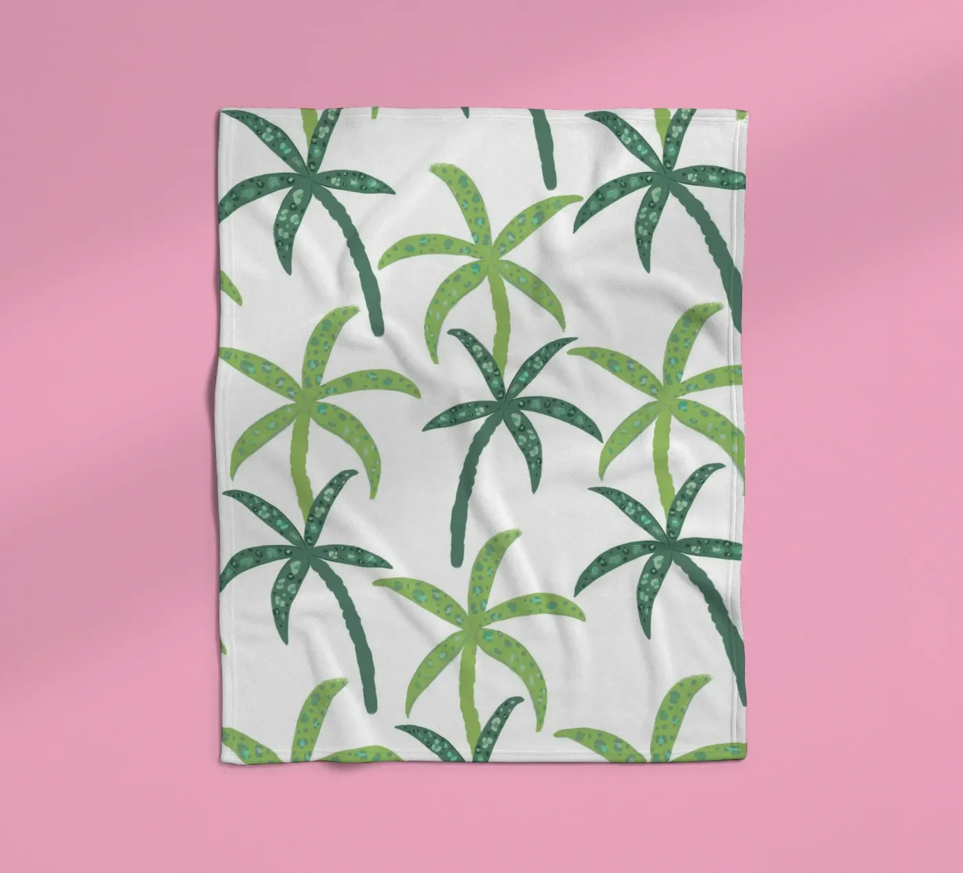 Rain forest with leopard pattern plaid polaire de gulsengunel