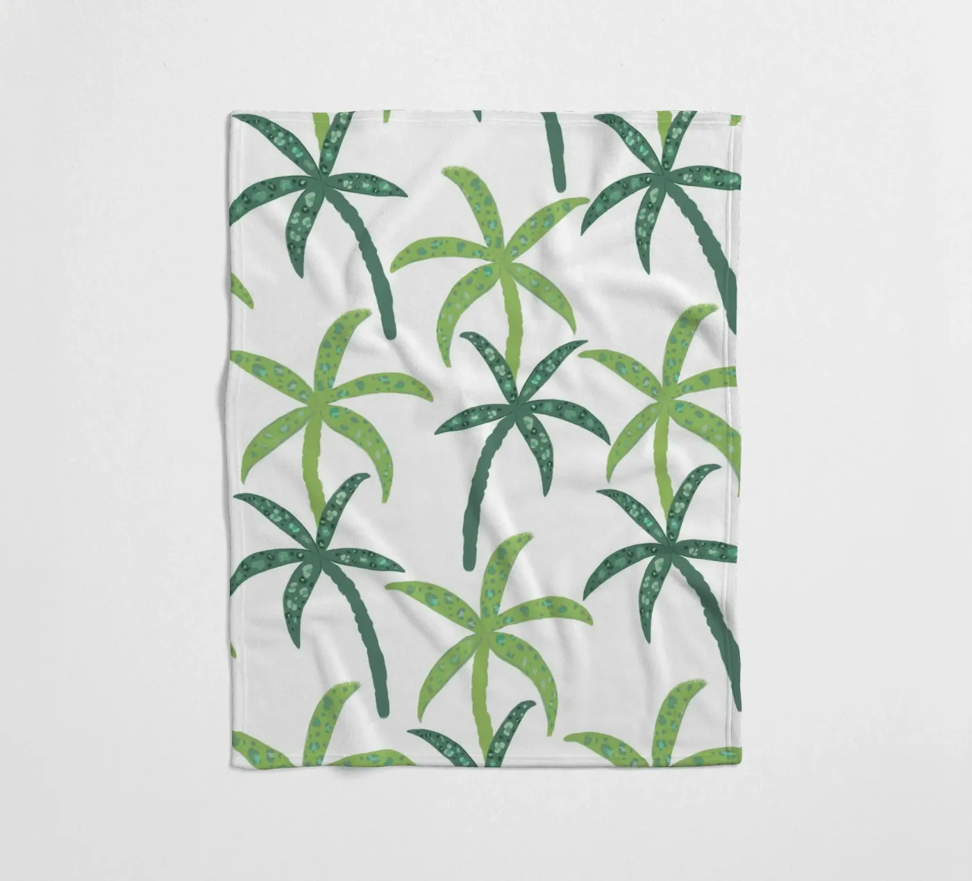 Rain forest with leopard pattern plaid polaire de gulsengunel