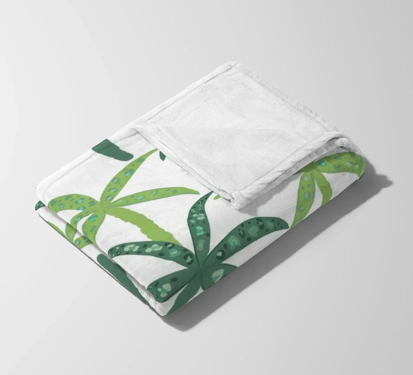 Rain forest with leopard pattern plaid polaire de gulsengunel