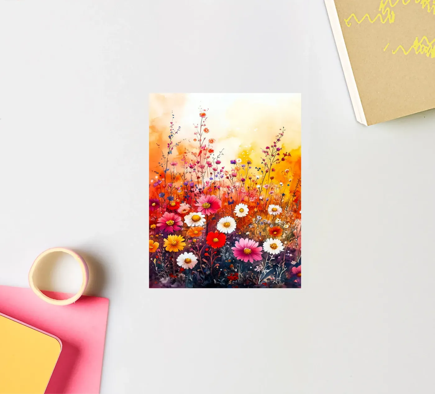 Meadow sticker van Justyna Jaszke JBJart