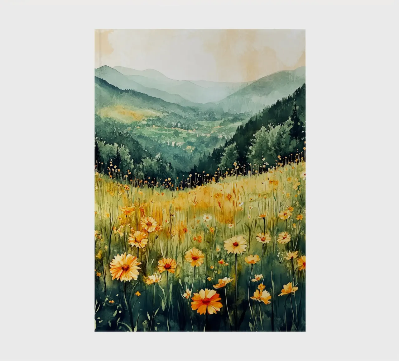 Meadow and mountain notebook by Justyna Jaszke JBJart