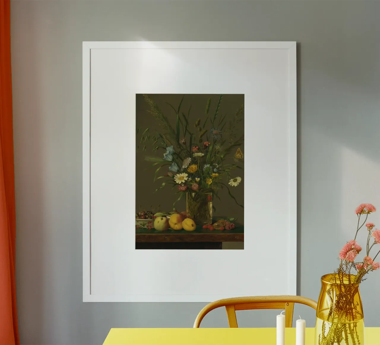 Natura morta vittoriana di fiori e frutta - Storia naturale poster da ClubArt