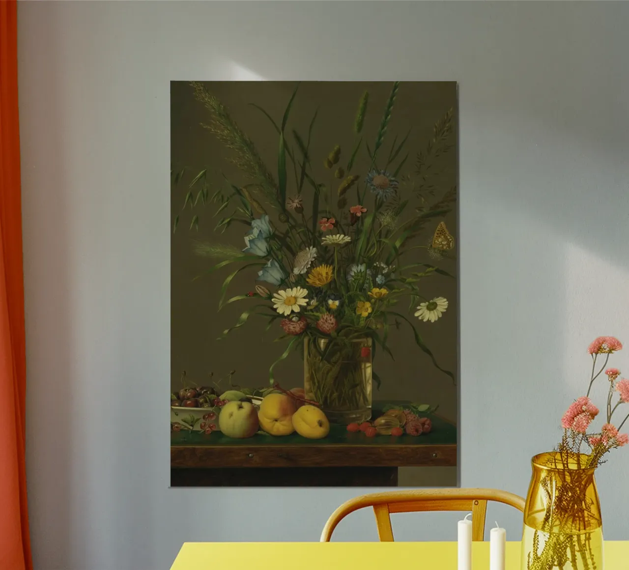 Natura morta vittoriana di fiori e frutta - Storia naturale poster da ClubArt