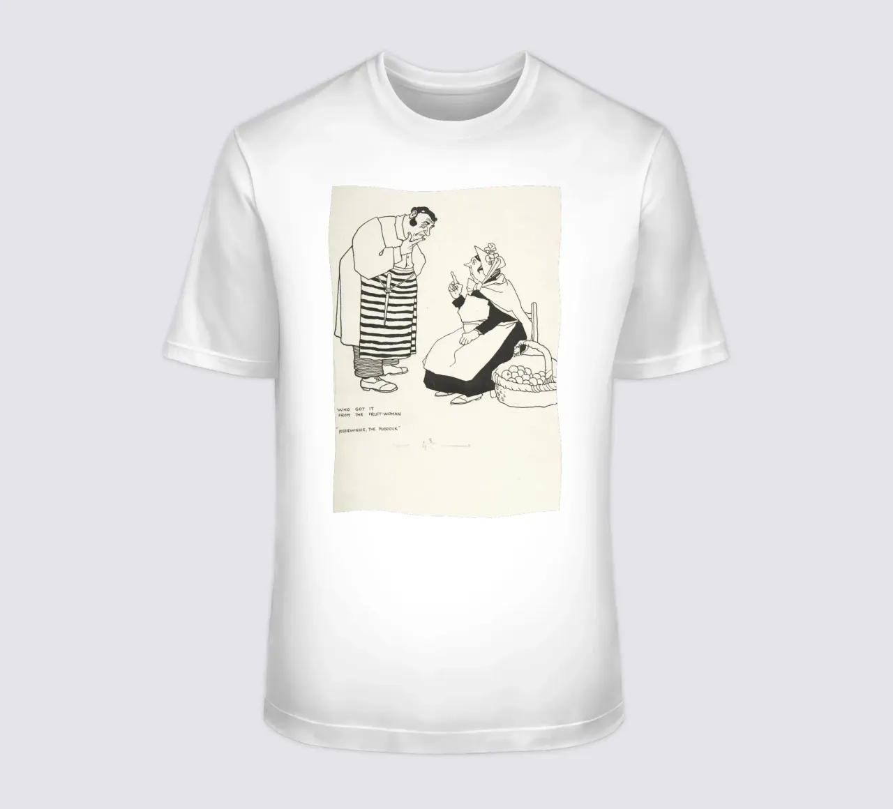 Fruttivendola e chef d'epoca - Stampa umoristica in linea t-shirt da ClubArt