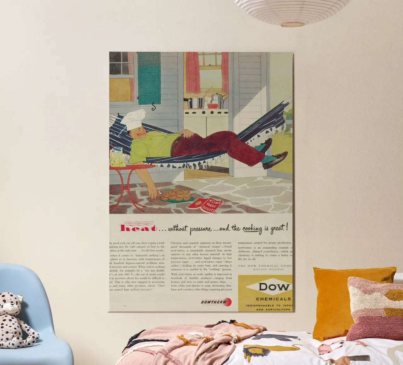 Pubblicità d'epoca di Dowtherm - "Calore senza pressione" Arte della cucina poster da ClubArt