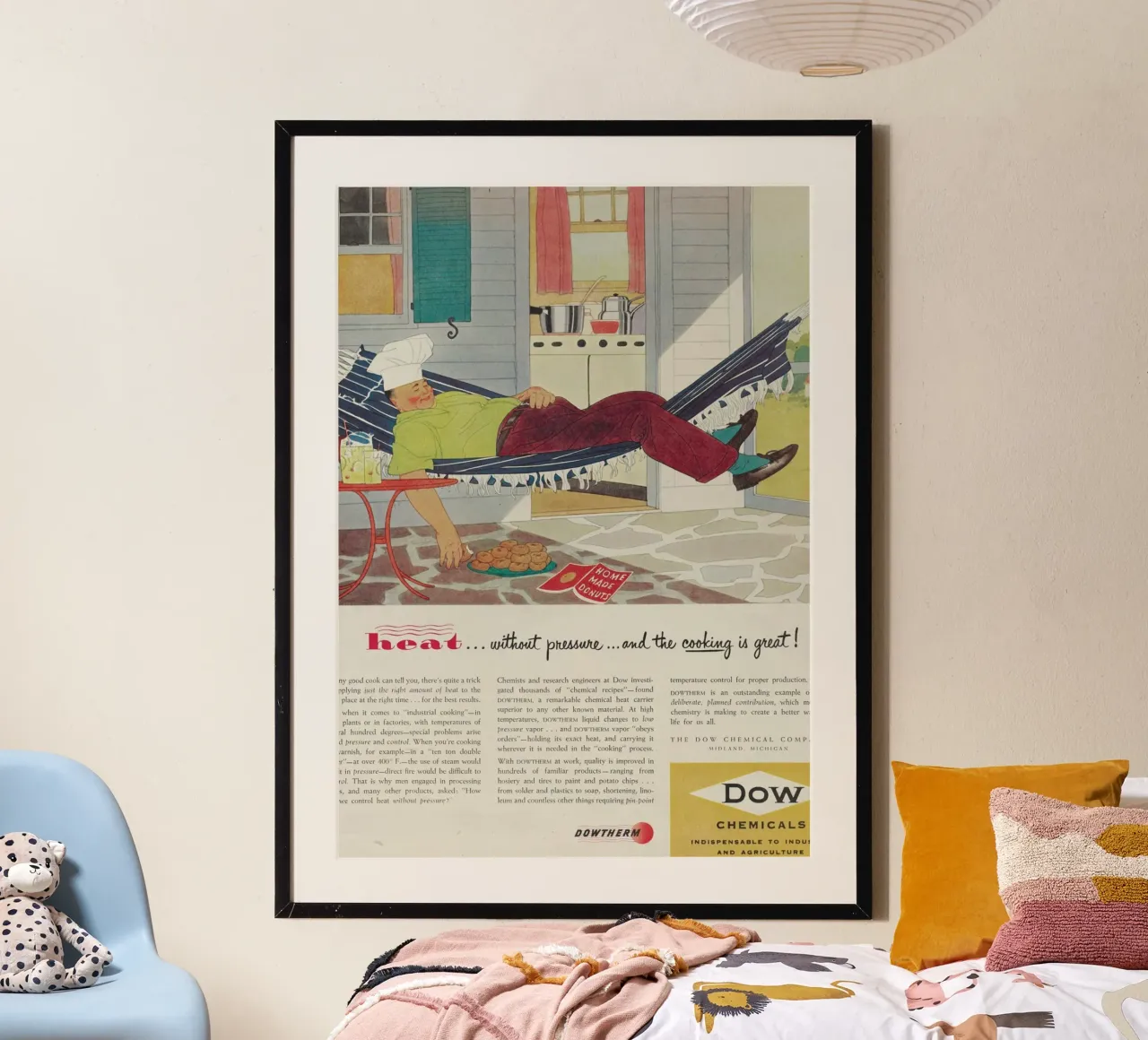 Pubblicità d'epoca di Dowtherm - "Calore senza pressione" Arte della cucina poster da ClubArt