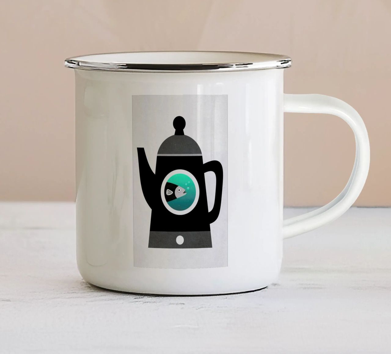 You´d never guess tazza in smalto da Elisabeth Fredriksson