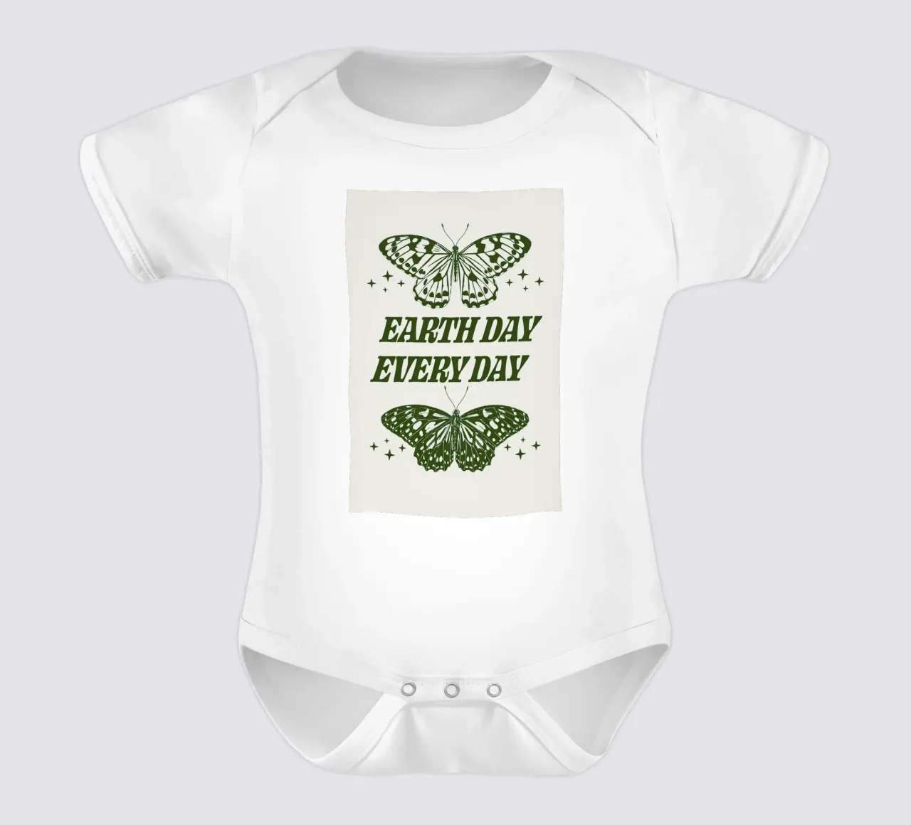 Earth Day Every Day body neonato maniche corte da cafelab