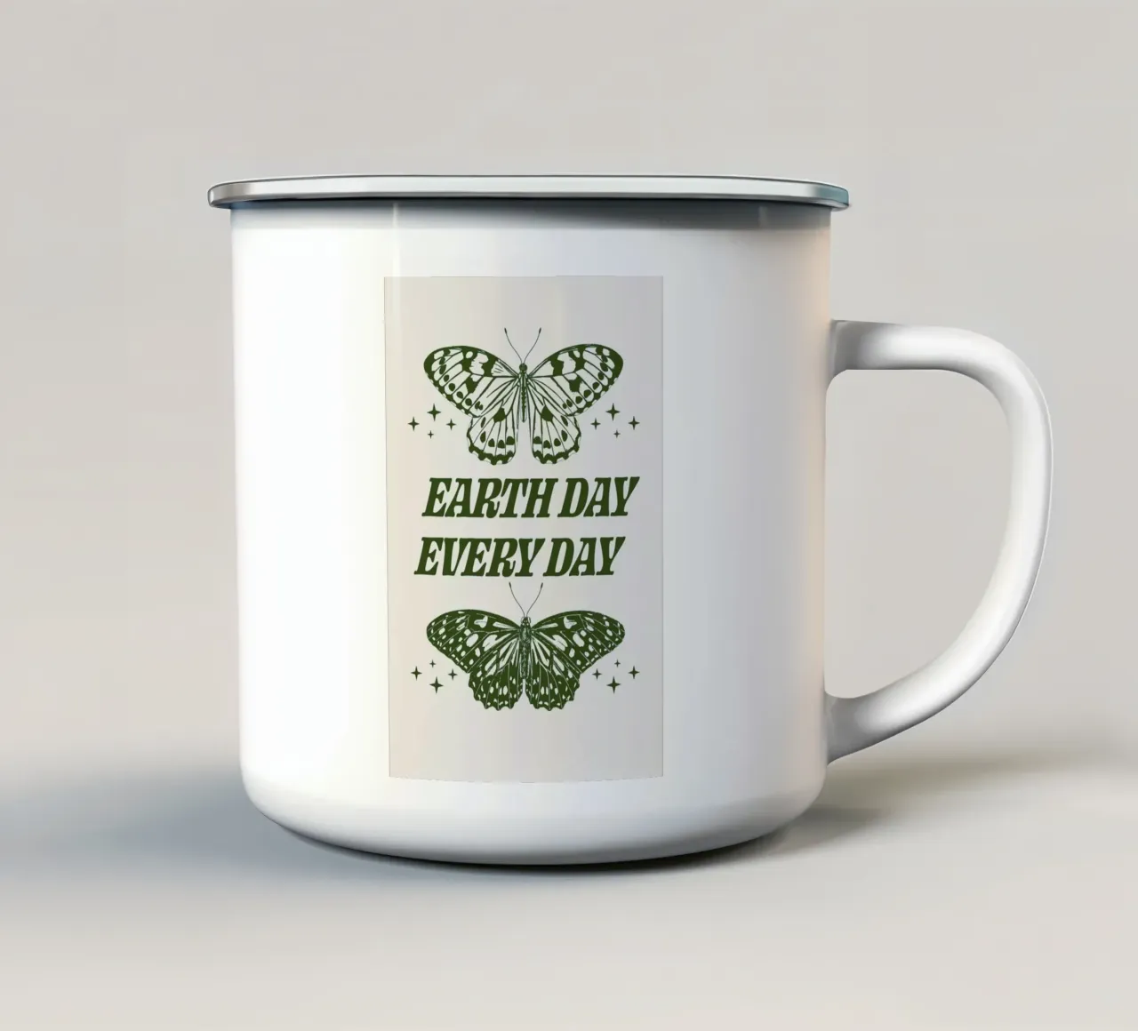Earth Day Every Day tazza in smalto da cafelab
