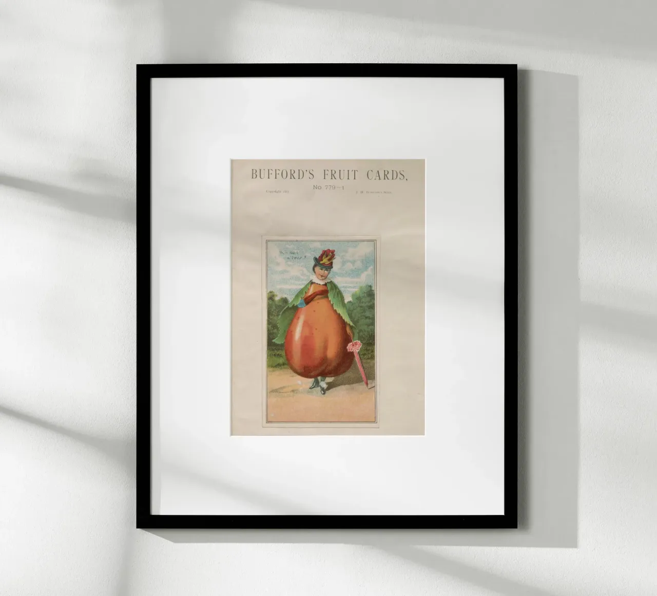 Carta vintage "Come faccio a fare una pera?" Carta della frutta di Bufford poster da ClubArt