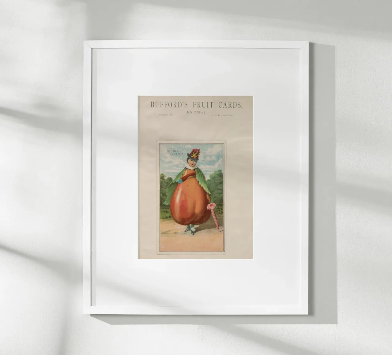 Carta vintage "Come faccio a fare una pera?" Carta della frutta di Bufford poster da ClubArt