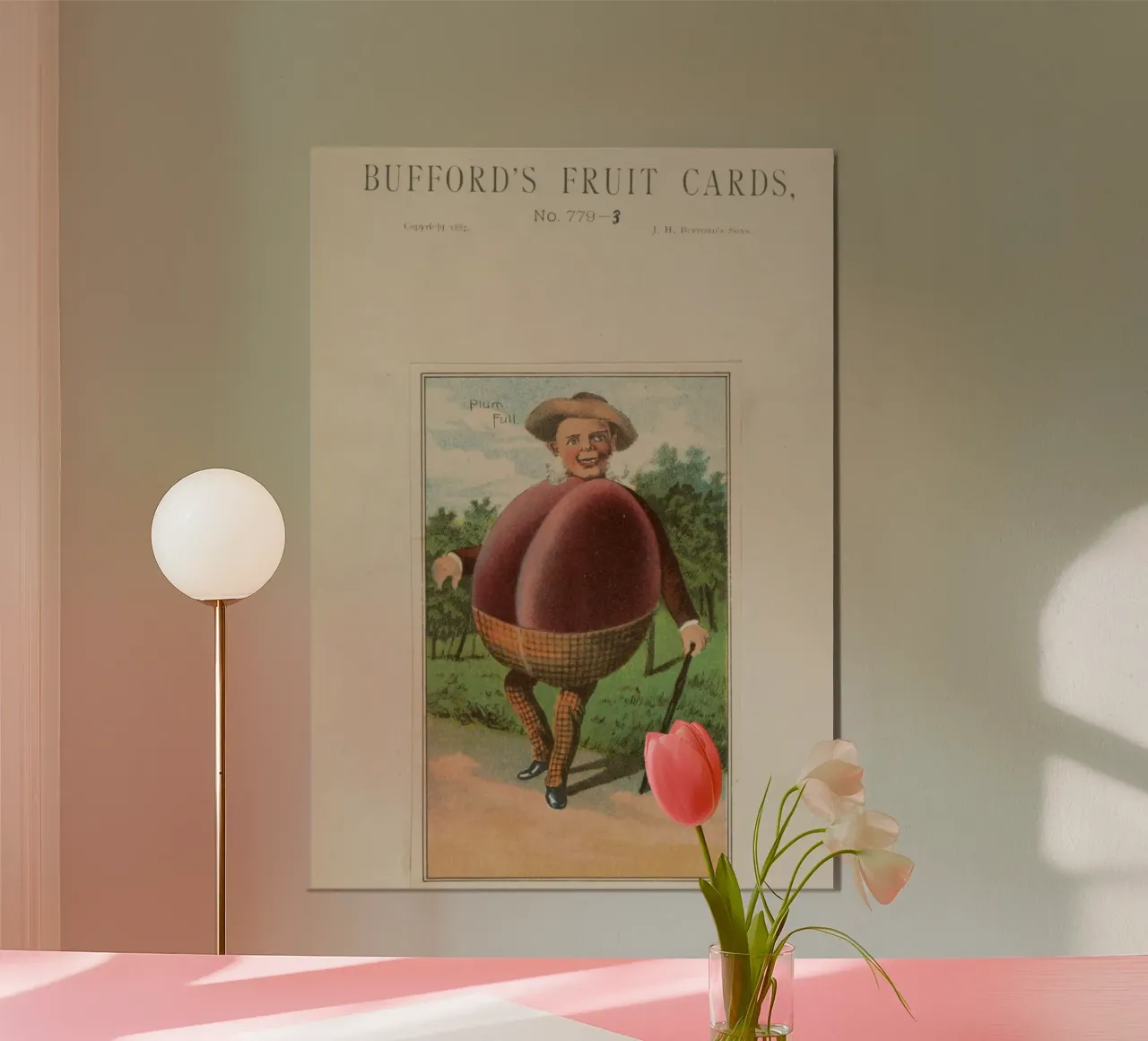 Carta della frutta Bufford's d'epoca "Plum Full" (1887) poster da ClubArt