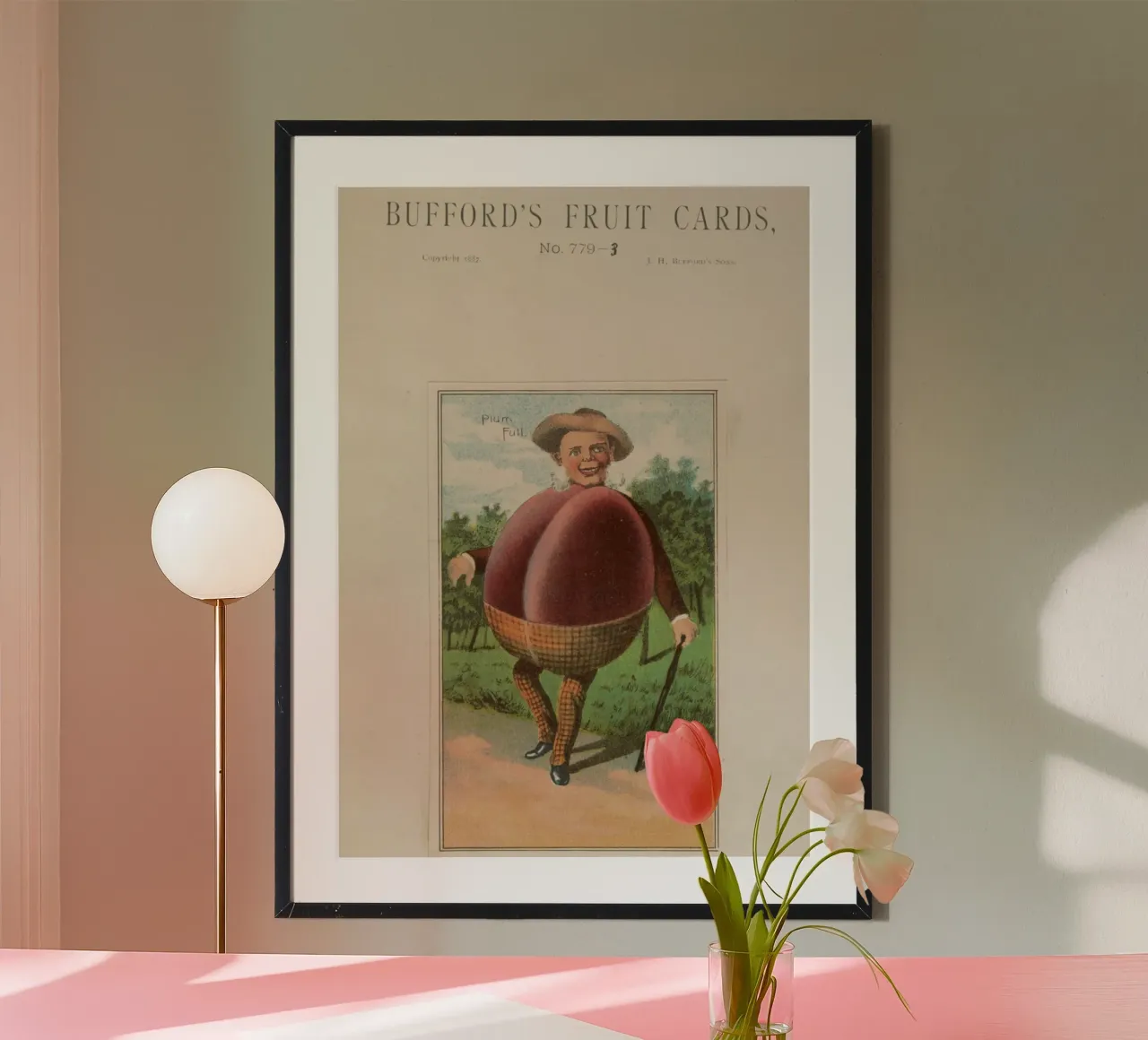 Carta della frutta Bufford's d'epoca "Plum Full" (1887) poster da ClubArt