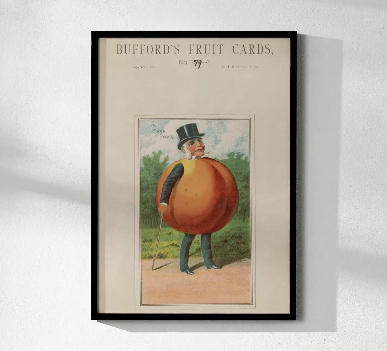 Biglietto da visita vintage "A Swell Peach" di Bufford (1887) poster da ClubArt
