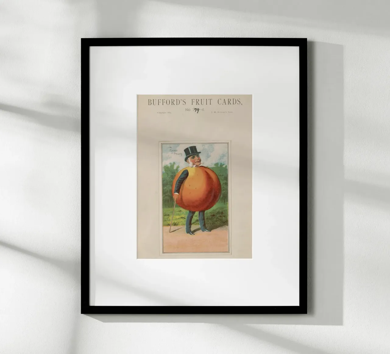 Biglietto da visita vintage "A Swell Peach" di Bufford (1887) poster da ClubArt