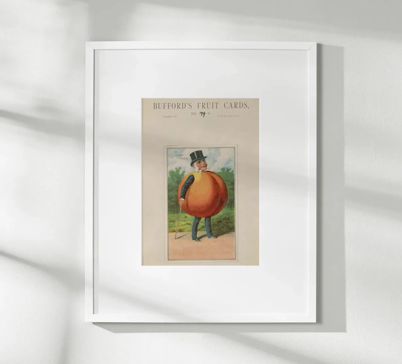 Biglietto da visita vintage "A Swell Peach" di Bufford (1887) poster da ClubArt