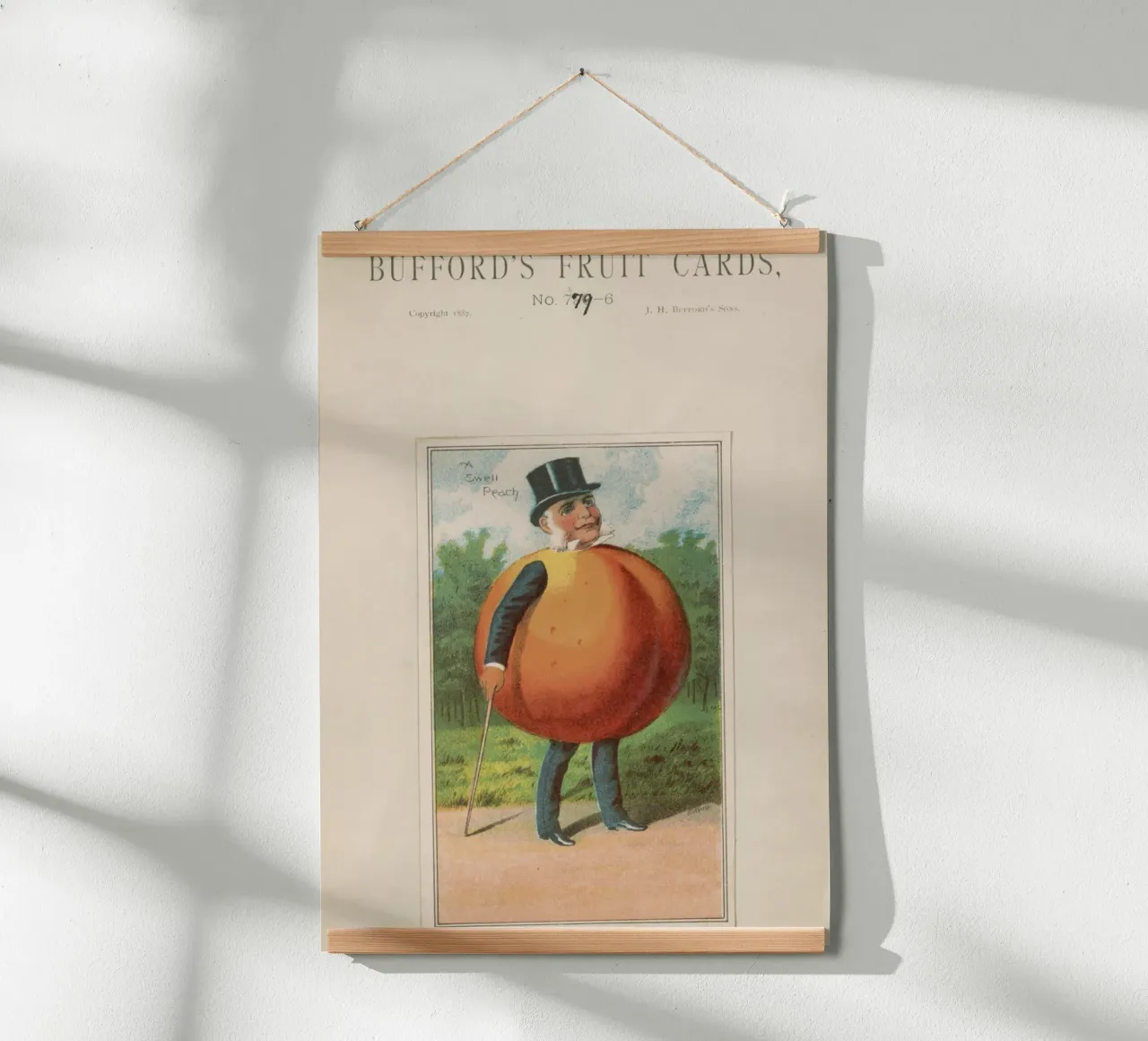 Biglietto da visita vintage "A Swell Peach" di Bufford (1887) poster da ClubArt