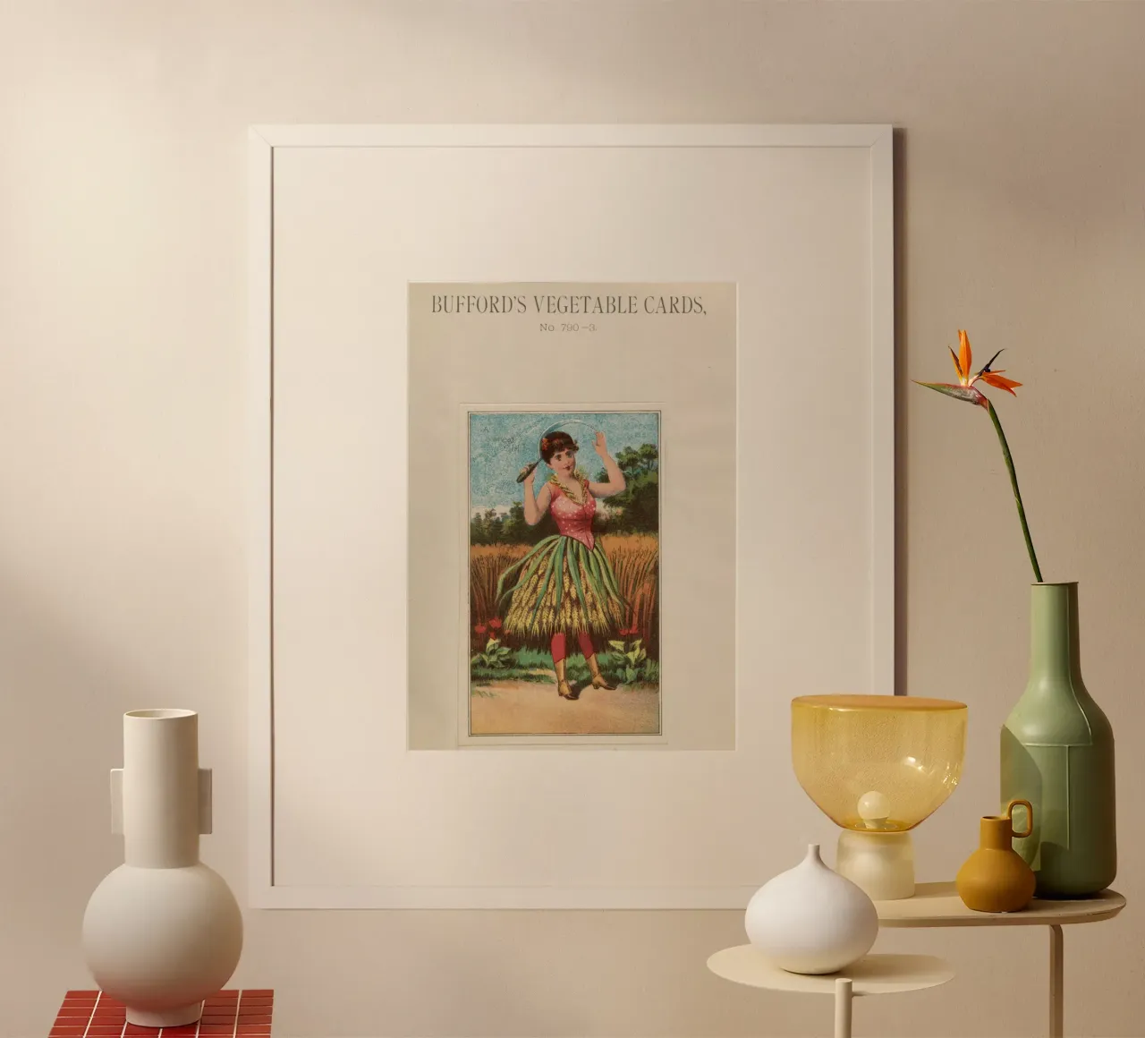 Scheda di verdure Bufford's "Gonna di grano" d'epoca (1887) poster da ClubArt