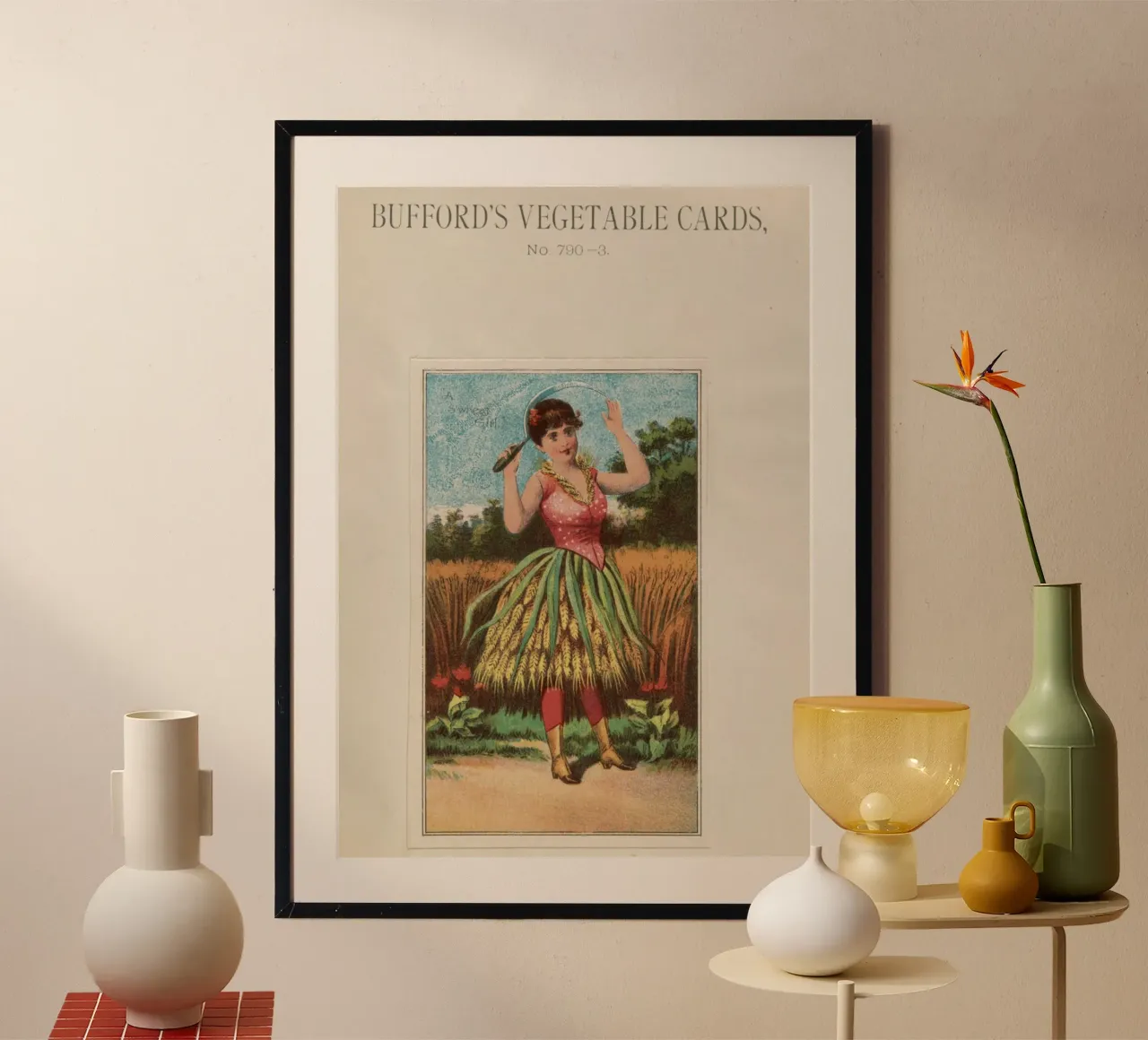 Scheda di verdure Bufford's "Gonna di grano" d'epoca (1887) poster da ClubArt