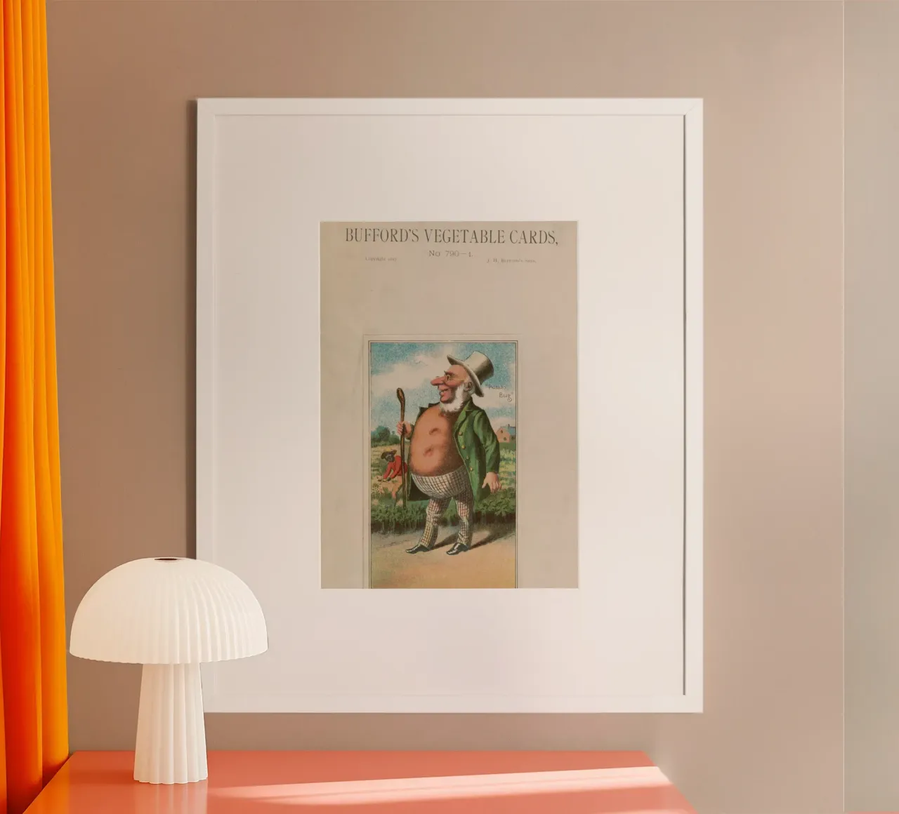 Biglietto d'epoca "Potato Bug" di Bufford - Arte umoristica antica Prin poster da ClubArt