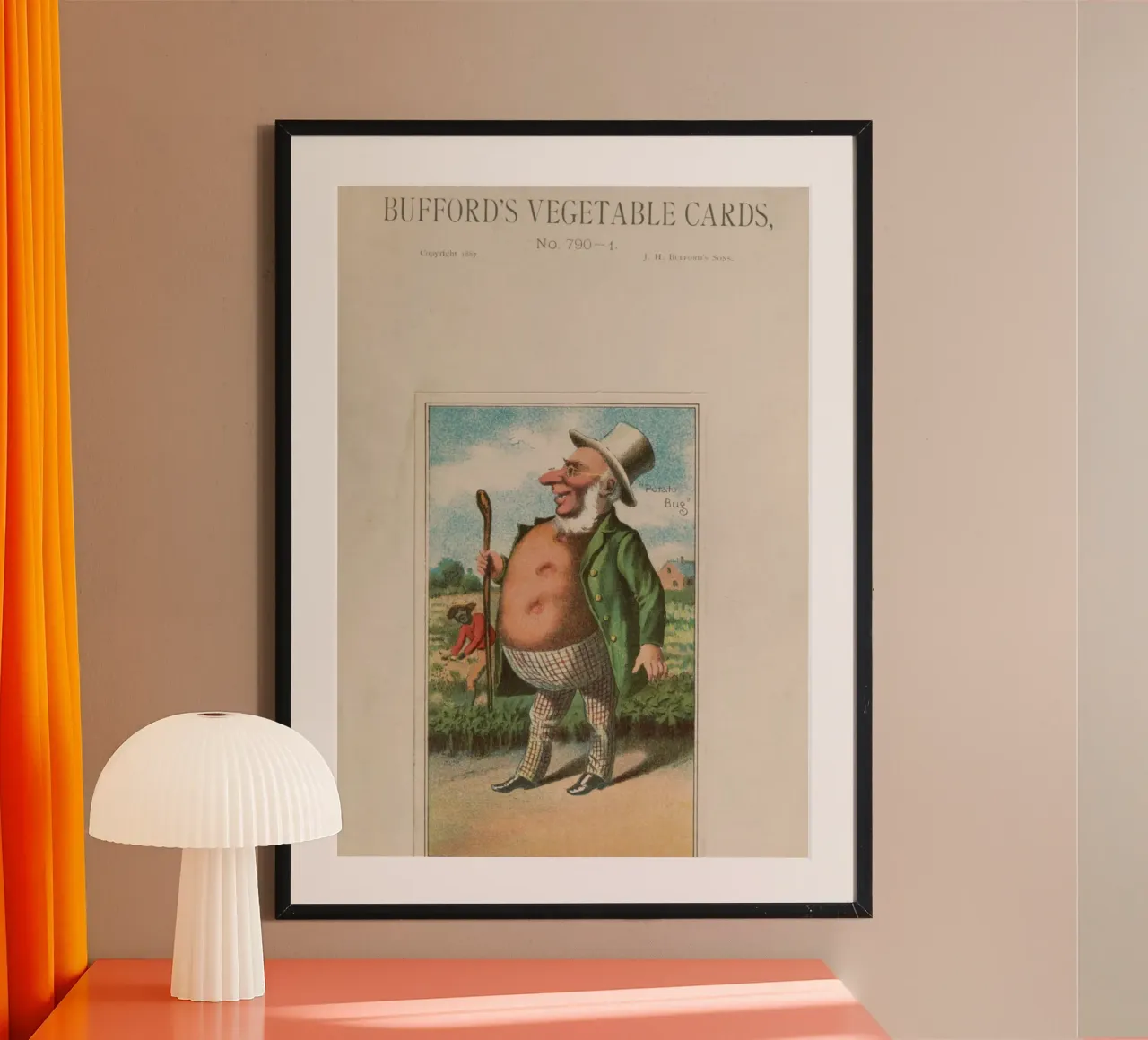 Biglietto d'epoca "Potato Bug" di Bufford - Arte umoristica antica Prin poster da ClubArt
