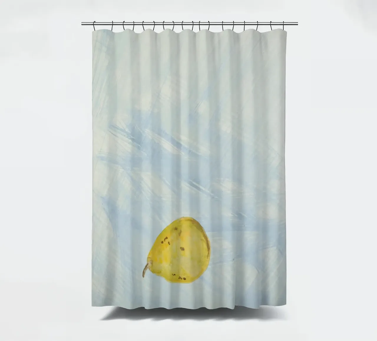 Abstract Still Life Pear Art Print - Modern Fruit Decor shower curtain by ClubArt