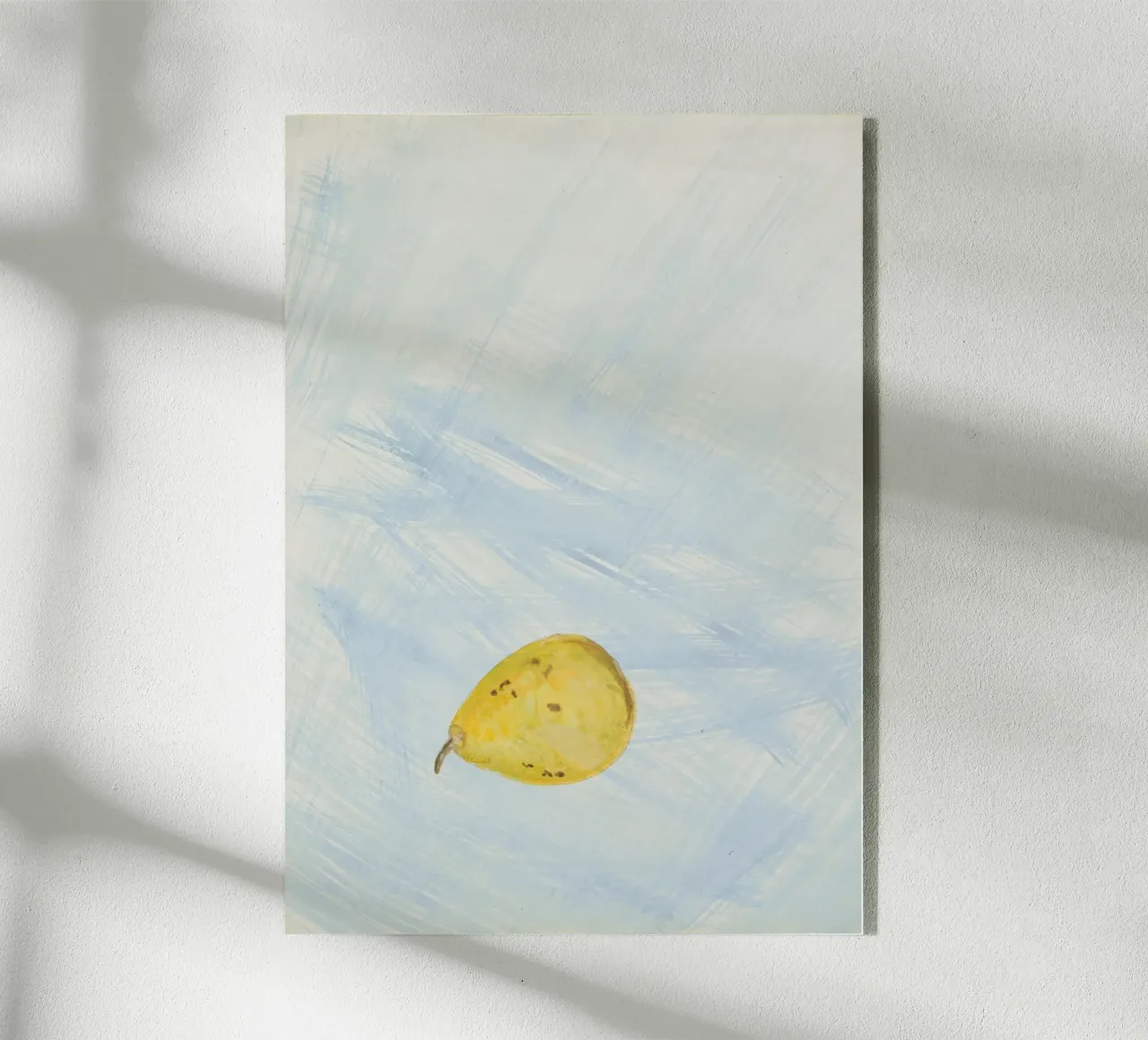 Abstract Still Life Pear Art Print - Modern Fruit Decor acrylic glass by ClubArt