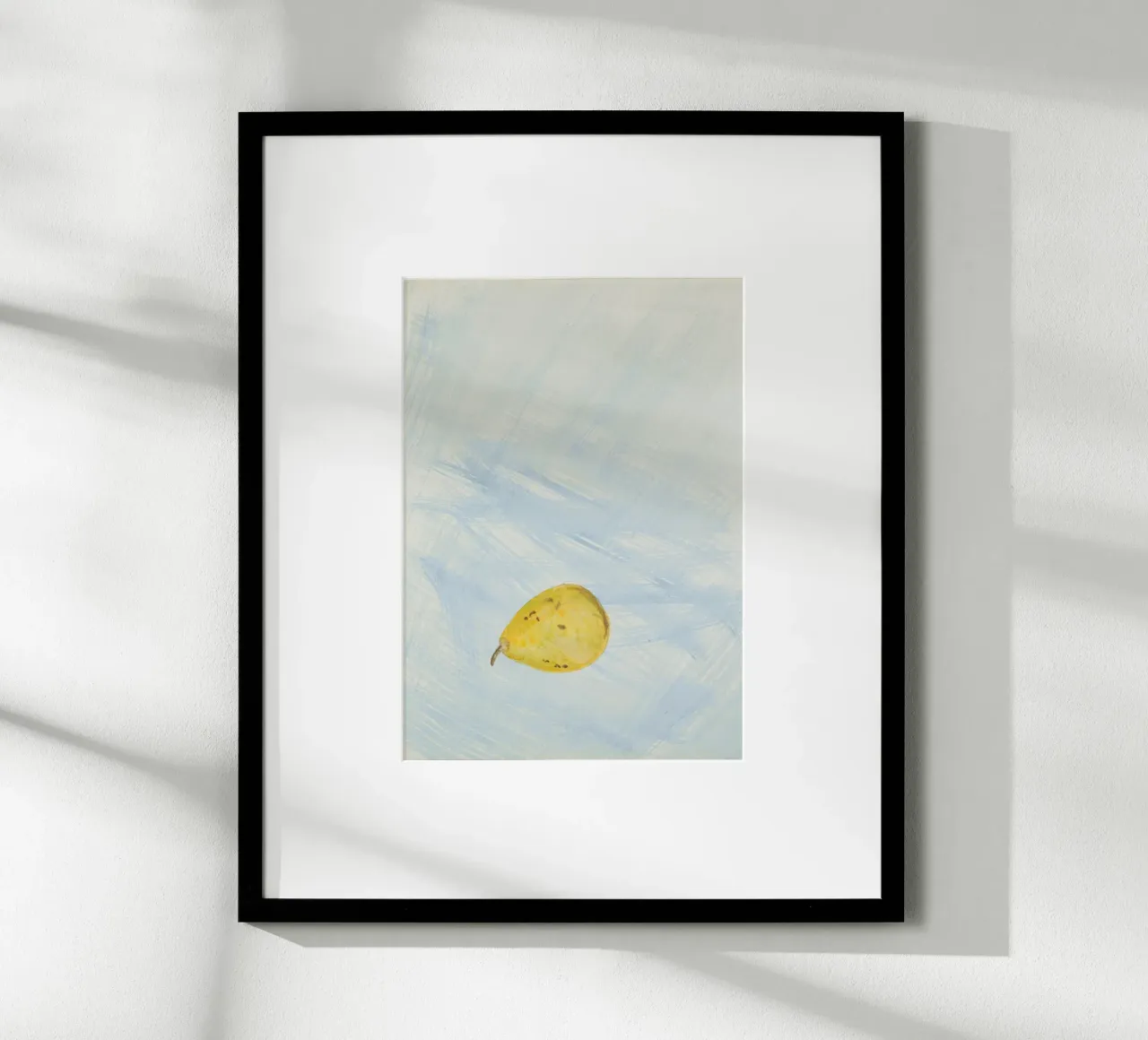 Abstract Still Life Pear Art Print - Modern Fruit Decor poster by ClubArt