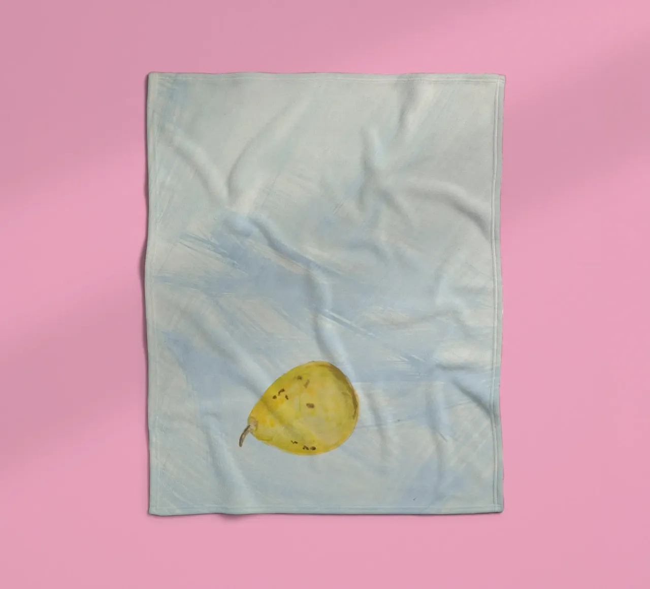 Abstract Still Life Pear Art Print - Modern Fruit Decor fleece blanket by ClubArt
